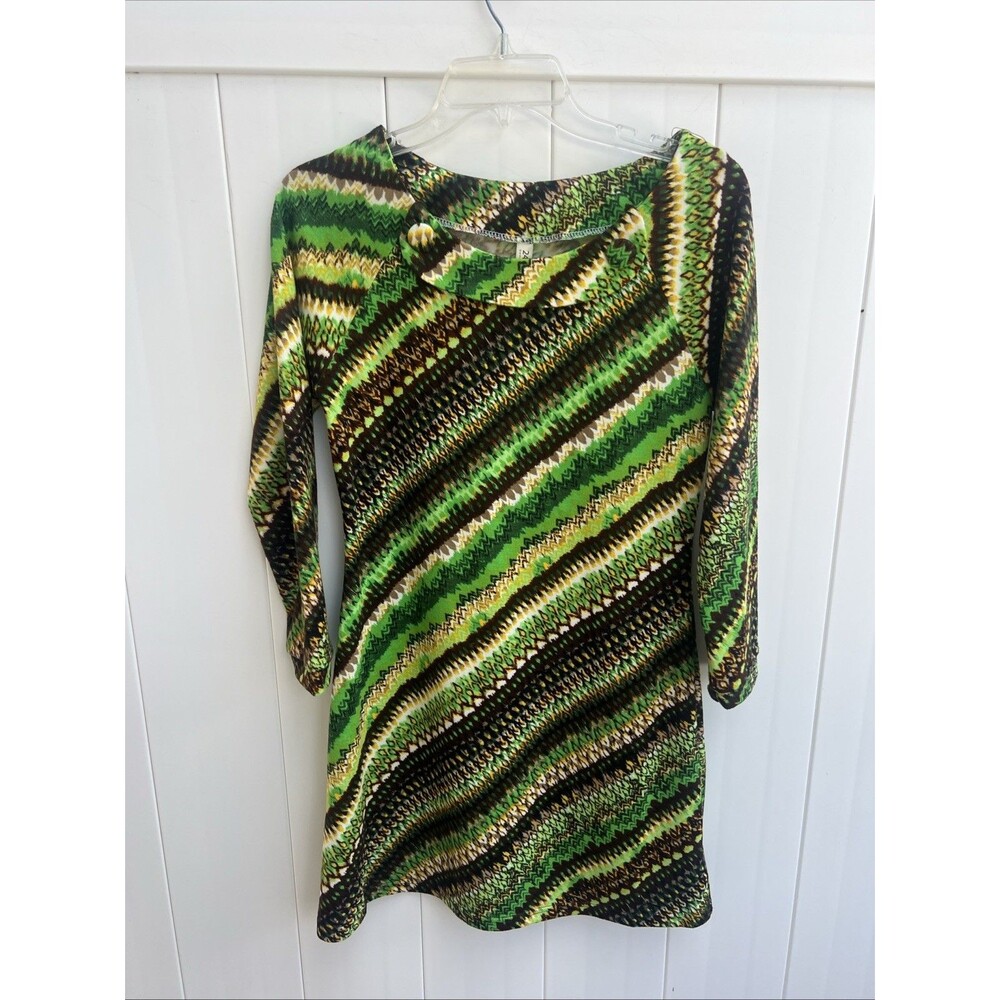 24seven Comfort Apparel Women's Dress Sz Small Colorful Acrylic Sheath